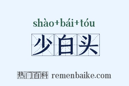 少白头是什么意思的图片